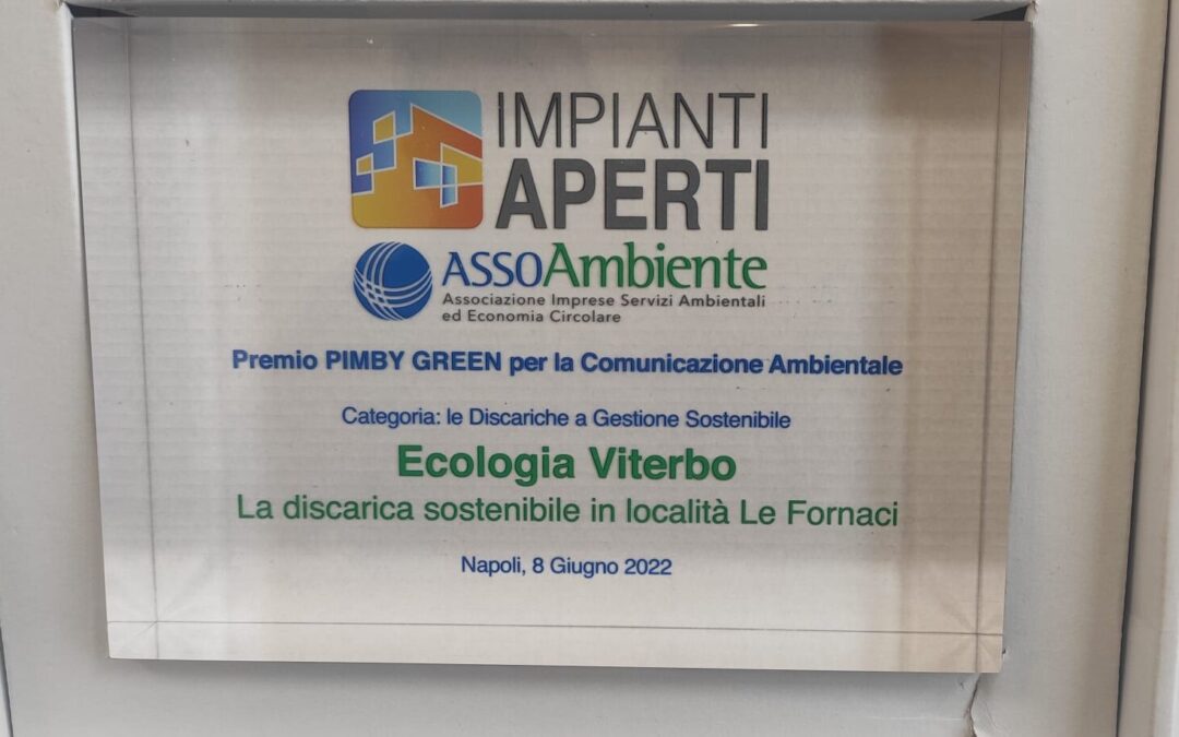 Ecologia Viterbo vince il premio Pimby 2022  di Assoambiente